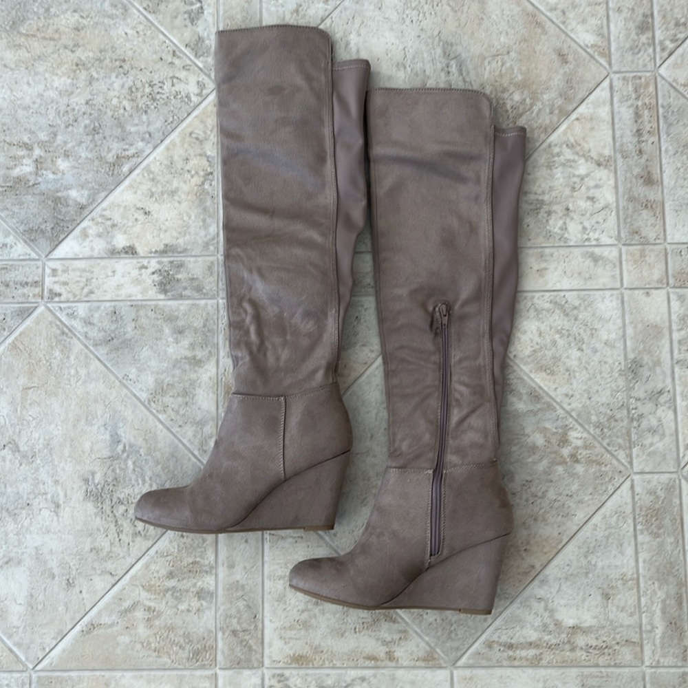 Chinese Laundry Tan Over the Knee Boots